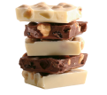 White and black chocolate